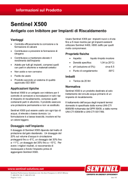 Scheda Tecnica - Sentinel Performance Solutions
