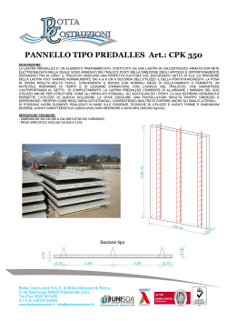 PANNELLO TIPO PREDALLES Art.: CPK 350