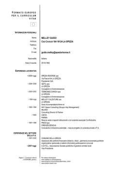 formato europeo per il curriculum vitae