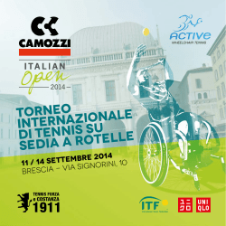 Torneo INTERNAZIONALE di tennis su sedia a rotelle