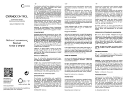Gebrauchsanleitung f&uuml;r AquaVendi CyanoControl