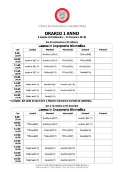 Ingegneria Biomedica - Lauree e Lauree Magistrali