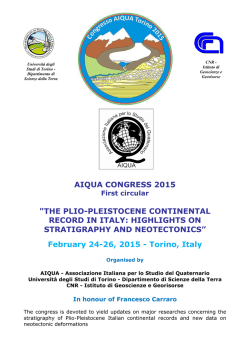 prima circolare Congresso AIQUA Torino 2015