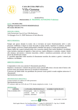 programma cvd - Villa Gemma