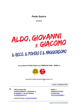 IL RICCO, IL POVERO e IL MAGGIORDOMO pressbook