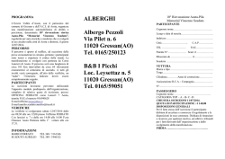 ALBERGHI Albergo Pezzoli Via Pilet n. 6 11020 Gressan(AO) Tel