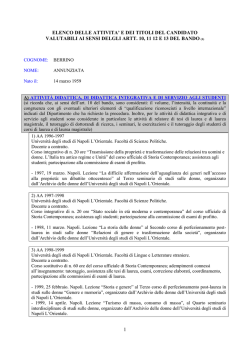 Elenco - Universit&agrave; degli Studi di Napoli Federico II