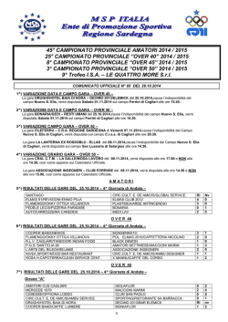 24&deg; CAMPIONATO PROVINCIALE AMATORI 1998/99