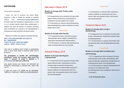 Mercoledi 4 Marzo 2015 Giovedi 5 Marzo 2015
