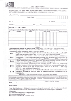 Moduli esenzione ticket