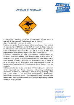 LAVORARE IN AUSTRALIA