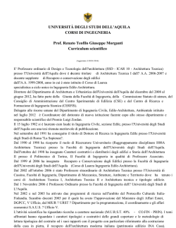 MORGANTI - CVE per Master - Dipartimento di Architettura