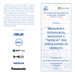 microsoft: tecnologia, soluzioni e &ldquo;devices&rdquo; per applicazioni