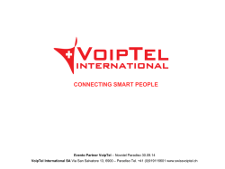Diapositiva 1 - VoipTel International SA