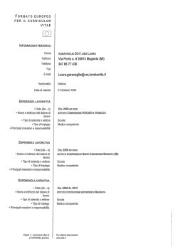 CV Dott..ssa Garavaglia Medico Competente