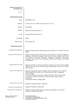 CVE Fausto Ruggeri - Comune di Soresina