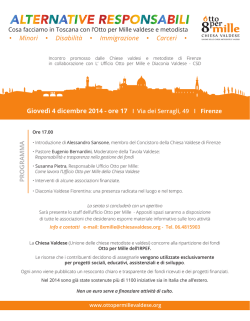 programma - Foresterie valdesi