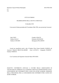 Direzione Corpo di Polizia Municipale 2014 07021/028 CT 0/A