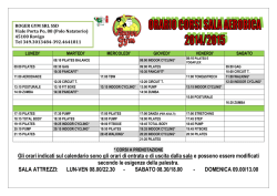 Scarica il pdf degli Orari