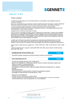 LISTINO PREZZI