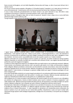 Siamo tornate da Mungbere - APOF