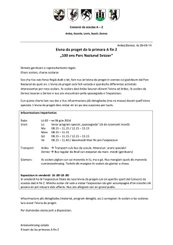 Eivna da proget da la primara A fin Z &bdquo;100 ons Parc