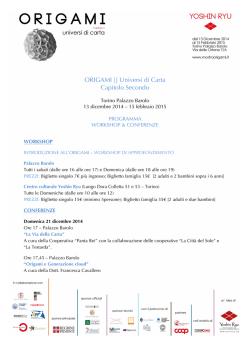 Programma, Workshop e Conferenze