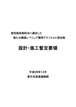設計・施工暫定要領 - NEXCO 東日本