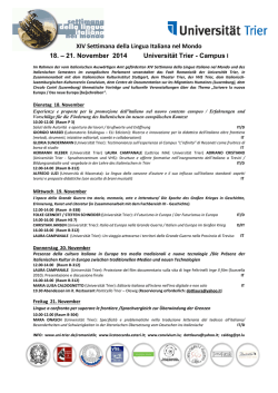 21. November 2014 Universit&auml;t Trier - Campus