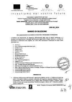 bando PON PROGETTO FORMAZIONE - Universit&agrave; degli Studi di