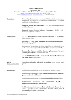 Curriculum di Laura Romano