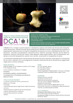Master DCA - Universit&agrave; degli Studi di Milano