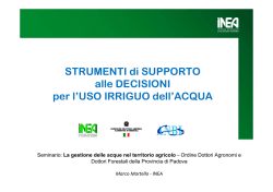 Marco Martello - La gestione delle acque nel territorio agricolo