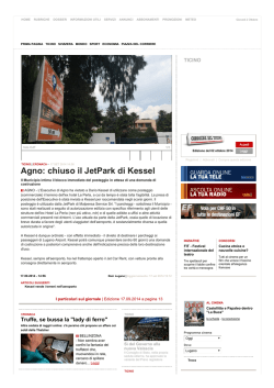 Agno: chiuso il JetPark di Kessel