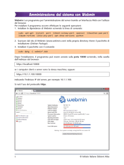 Amministrazione del sistema con Webmin