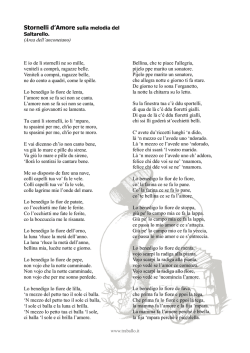 Scarica il testo degli stornelli