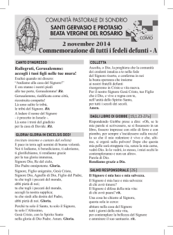 domenica 2 novembre 2014