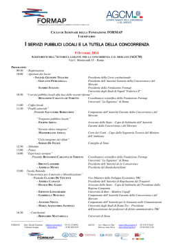 i servizi pubblici locali e la tutela della concorrenza