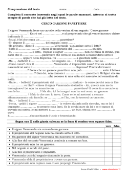 Cercasi garzone panettiere