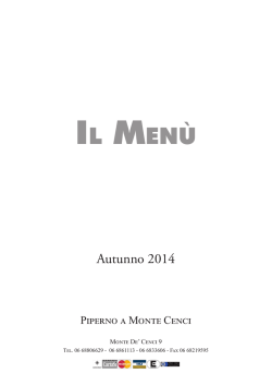 menu piperno