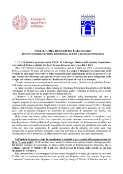 MASTECTOMIA, RICOSTRUIRE &Egrave; NECESSARIO Bra Day