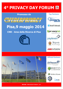 Programma privacy day forum 2014 - Area della Ricerca Cnr di Pisa