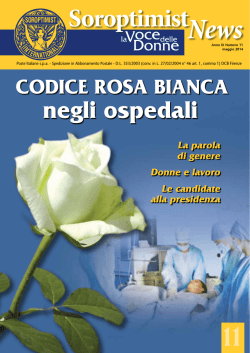 Mag 2014 - n&deg; 11 - Soroptimist International Italia