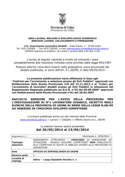 dal 26/05/2014 al 13/06/2014