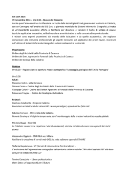 GIS DAY 2014 19 novembre 2014 &ndash; ore 8.30 &ndash; Museo del Presente