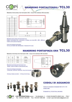 Mandrino Portautensili Mandrino Portapinza ERX TCL30