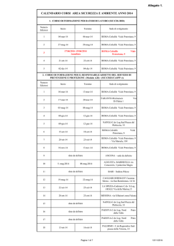 Allegato 1 calendario corsi sicurezza 2014