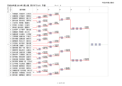 平成26年度（2014年）個人戦 男子ダブルス 予選