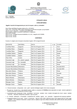 Riepilogo Incarichi Corsi Estivi