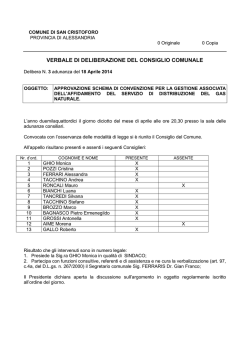 Premesso che: - Comune di San Cristoforo